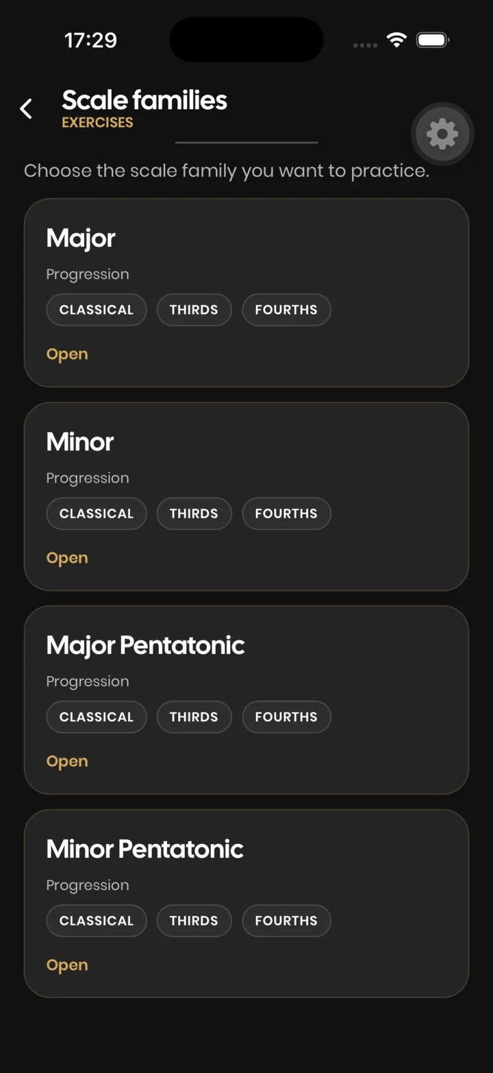 Ejercicios de escalas en SaxoTools